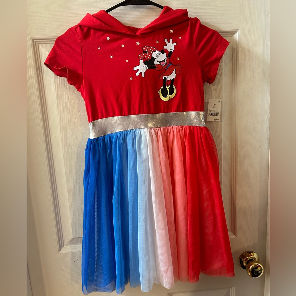 **NWT** Minnie Mouse Patriotic Tulle Dress